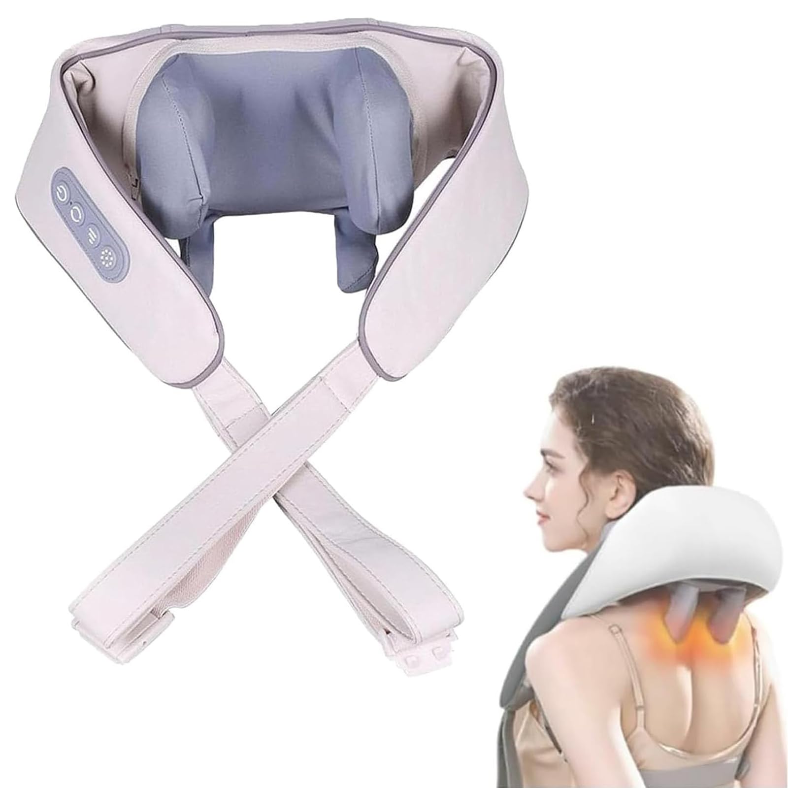 Photo 1 of Spark Imagine Neck Massager - 2025 New Spark Imagine Lymphatic Massage,Cordless Neck Massager with Heat,for Neck, Traps, Back, Gifts Men Women Mom Dad(White)