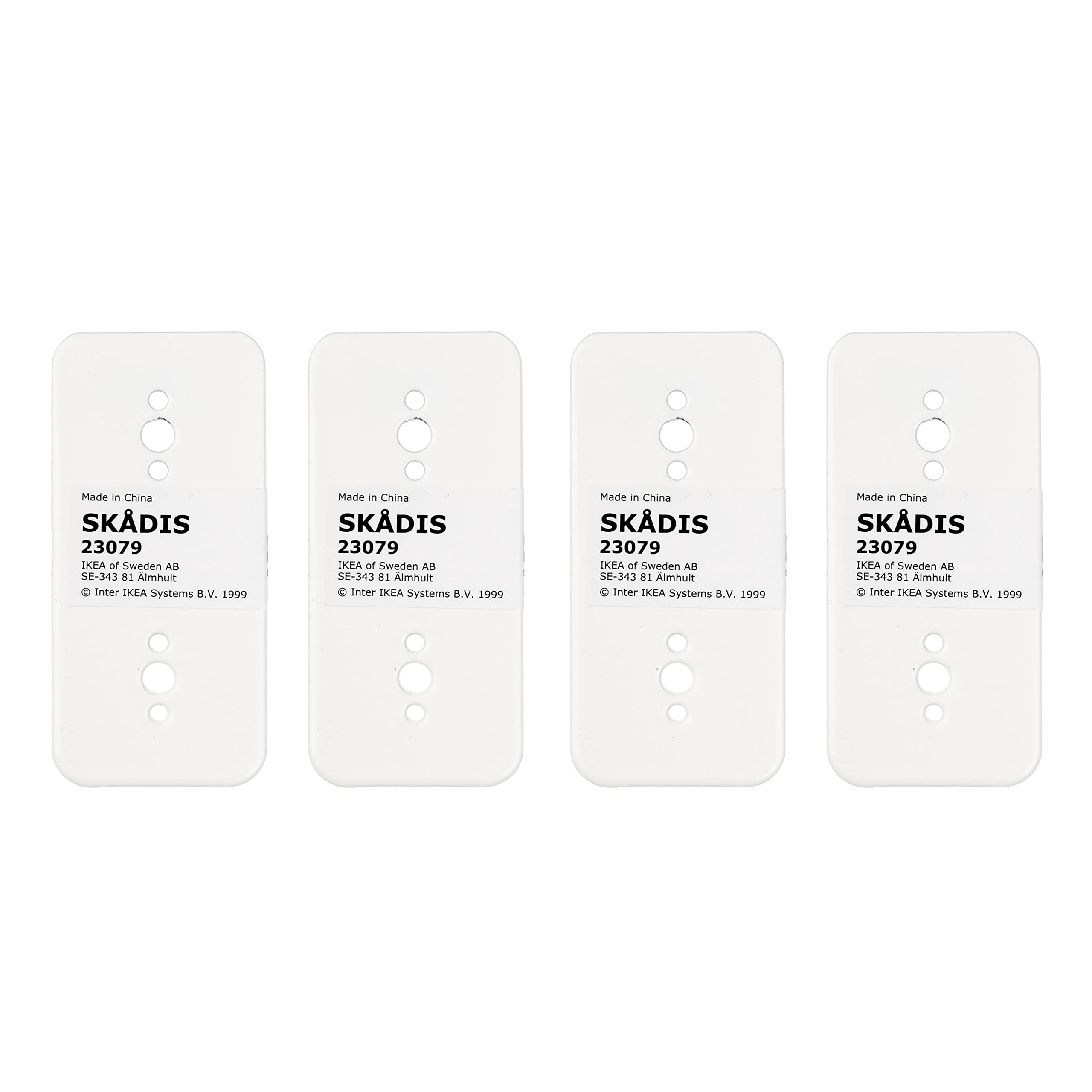 IKEA SKADIS Connectors (For SKÅDIS Pegboards), White, 404.776.46 - Set of 4