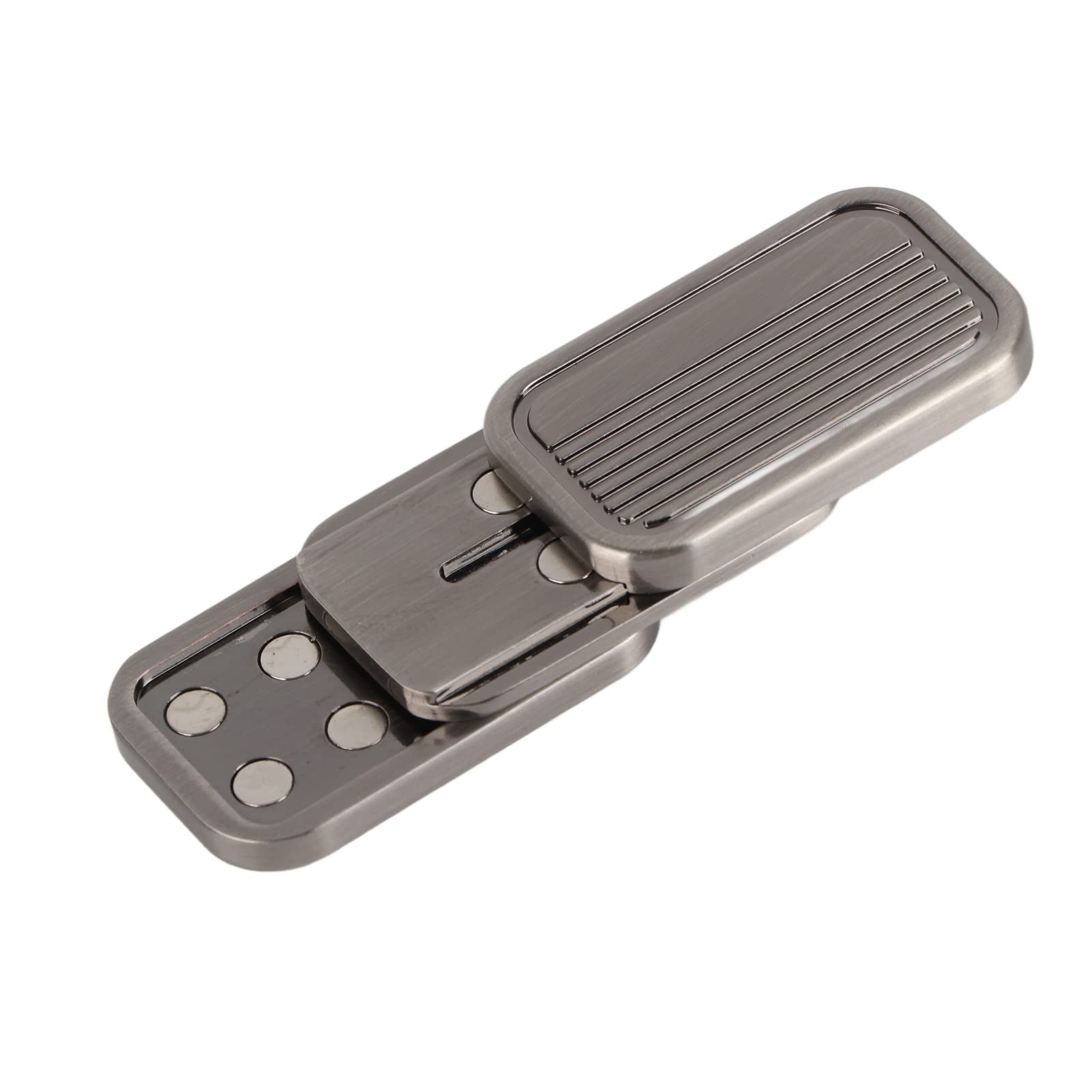 Fidget Slider Toy, Stainless Steel Metal Adult Office ADHD Autism Push Toys Hand Sensory School Travel Anxiety Card Desk Gifts for Boyfriend and Father