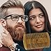 Beard Comb Kit by One Handsome Man - Sandalwood Beard Comb with PU Leather Case and Gift Box - Perfect Gifts For Him or Boyfriend Gifts - Ideal Gift For Men