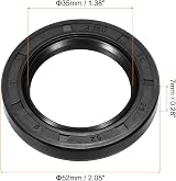 PATIKIL TC 35x52x8mm Nitrile Rubber Oil Seal Double Lip Spring Loaded Shaft Seal view 2