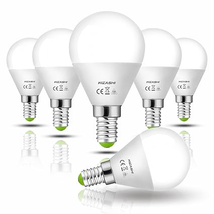Hizashi G45 LED Lampen E14 7W Warmweiß 2700K 60W Glühbirne Entspricht 220° Abstrahlwinkel 650lm Nicht Dimmbar 6er Pack