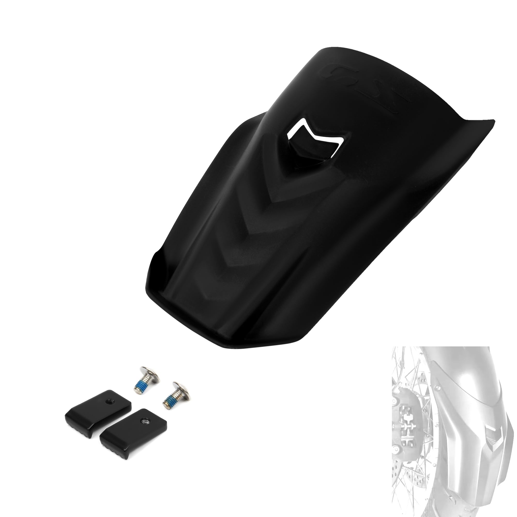 Photo 1 of Royal Sun ABS Black Front Fender Extension Front Muguard Extender Compatible with BMW R 1300 GS R 1300 GS Adventure 2023-Up Part No. 13370-002 Extension Fender 150 mm