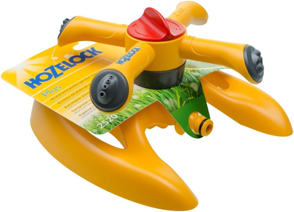 Hozelock Sprinkler Rotating Plus 254 m² Sled Base 4 Arm Twin Spray