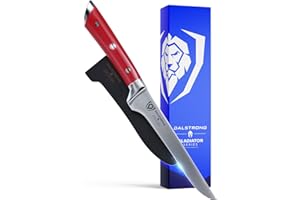 DALSTRONG Boning Knife - 6 inch - Gladiator Series - High Carbon German Steel - Crimson Red ABS Handle - Meat Carving, Trimmi