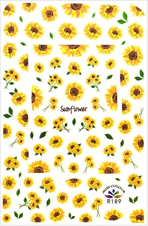 Amazon ネイルシール ひまわりシール 花 フラワー 一輪花 ひまわり ヒマワリ 向日葵 サンフラワー 夏 サマー Iro Gel シール ステッカー 通販