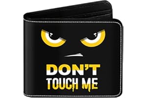 EXXBYELI Teen Boys Cool Wallet Funny Leather Wallets Credit Id Card Cash Holder Black Rfid Blocking Zipper Cute Kawaii Aesthetic Wallets With Coin Pocket Id Window For Teen Boy Male Youth Guys Men Teenager