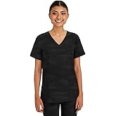 Healing Hands Scrubs for Women V-Neck Scrub Top Joy Camo with Moisture Wicking,360° Stretch & Quick Dry Fabric 2353