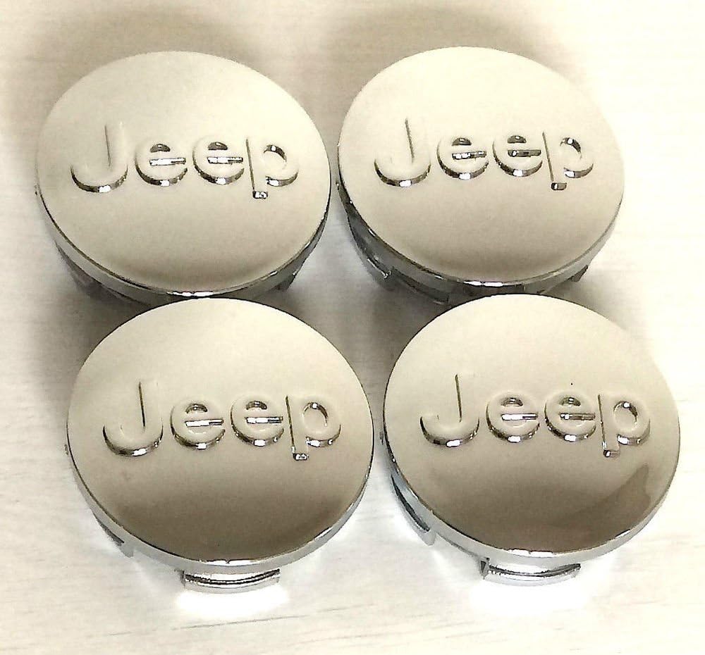 New Chrome Silver 4pcs 63mm Wheel Center Caps Fit for Jeep Grand Cherokee Wrangler Liberty Compass Set of 4**US Stock**