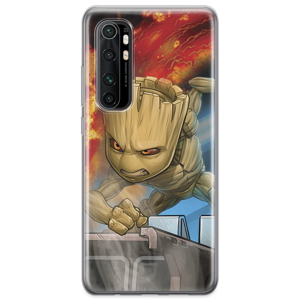 ERT GROUP mobile phone case for Xiaomi MI NOTE 10 Lite original and officially Licensed Marvel pattern Groot 003 optimally adapted to the shape of the mobile phone, case made of TPU