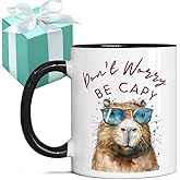 Gououoii Don't Worry Be Capy Capybara Boss Day Mug Gifts for Women Men - Halloween Birthday Gift for Brother Friend Teacher - Capybara Gifts 11OZ