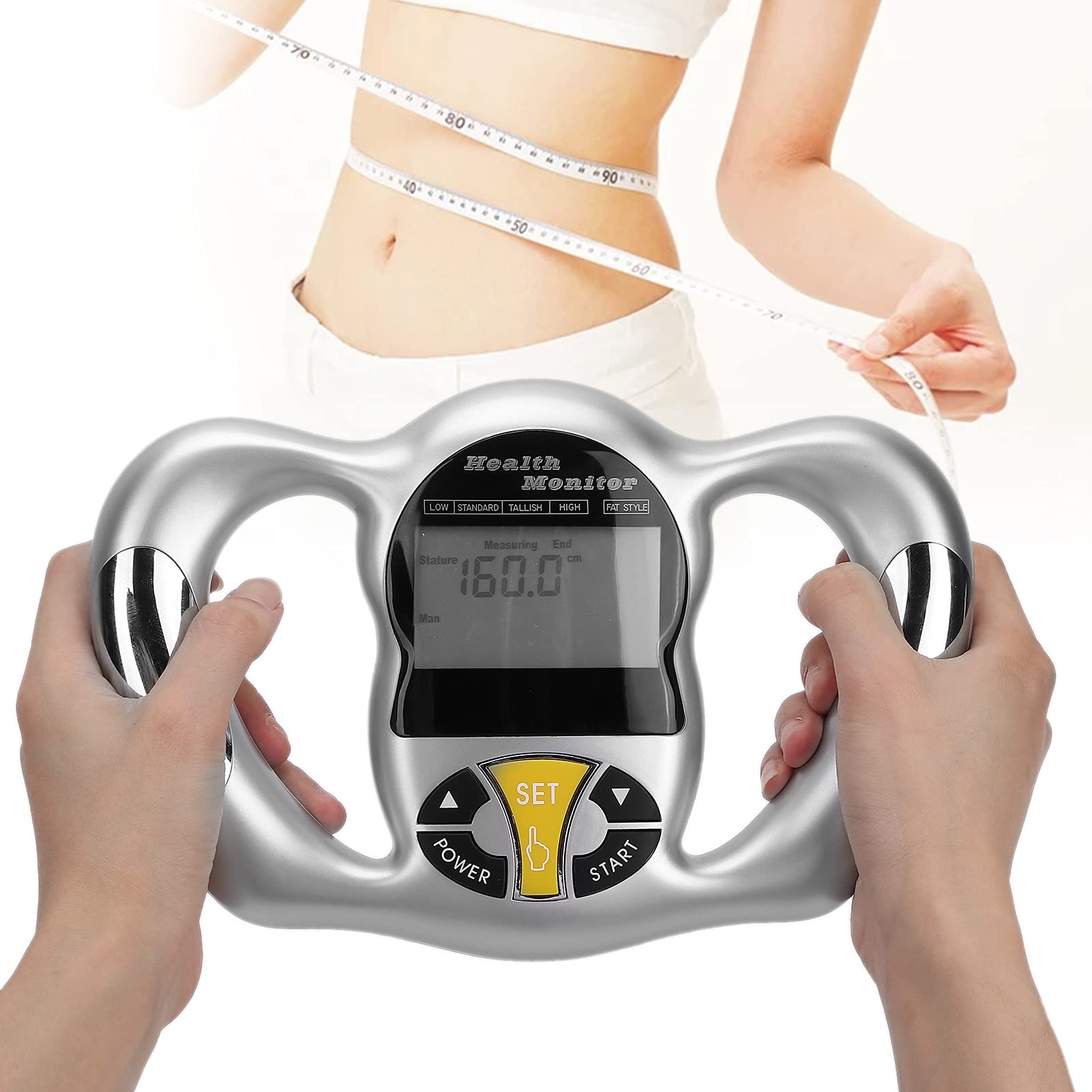 Photo 1 of Body Fat Analyzer, Handheld Body Fat Measurement Device Body Fat Measuring BMI Meter Fat Analyzer Monitor Measure Body Fat Percentage Machine Body Fat Tester Analyzer for Fitness