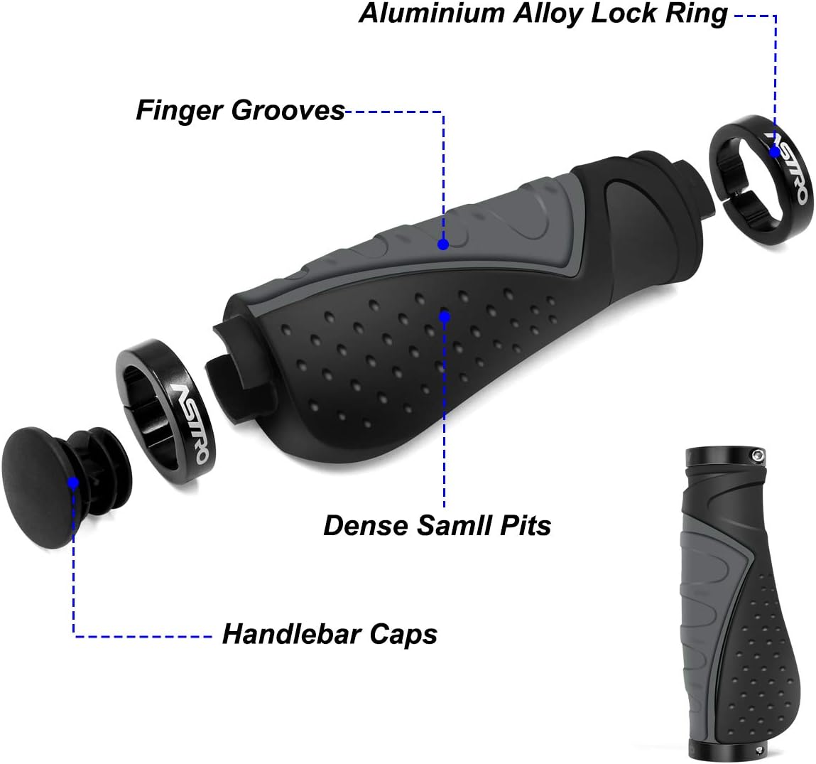 REETEE Bicycle Handlebar Grips Aluminium Screw Double Lock Bike Grips - Image 3