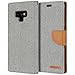 GOOSPERY Canvas Wallet for Samsung Galaxy Note 9 Case (2018) Denim Stand Flip Cover - Grey