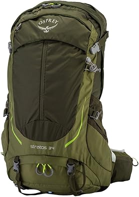 Amazon オスプレー Osprey バックパック ストラトス 34 Stratos 32 34l リュックサック ザック ゲイターグリーン Gator Green ハイキング 登山 アウトドア メンズ 旅行 テクニカル パック 並行輸入品 登山リュック ザック