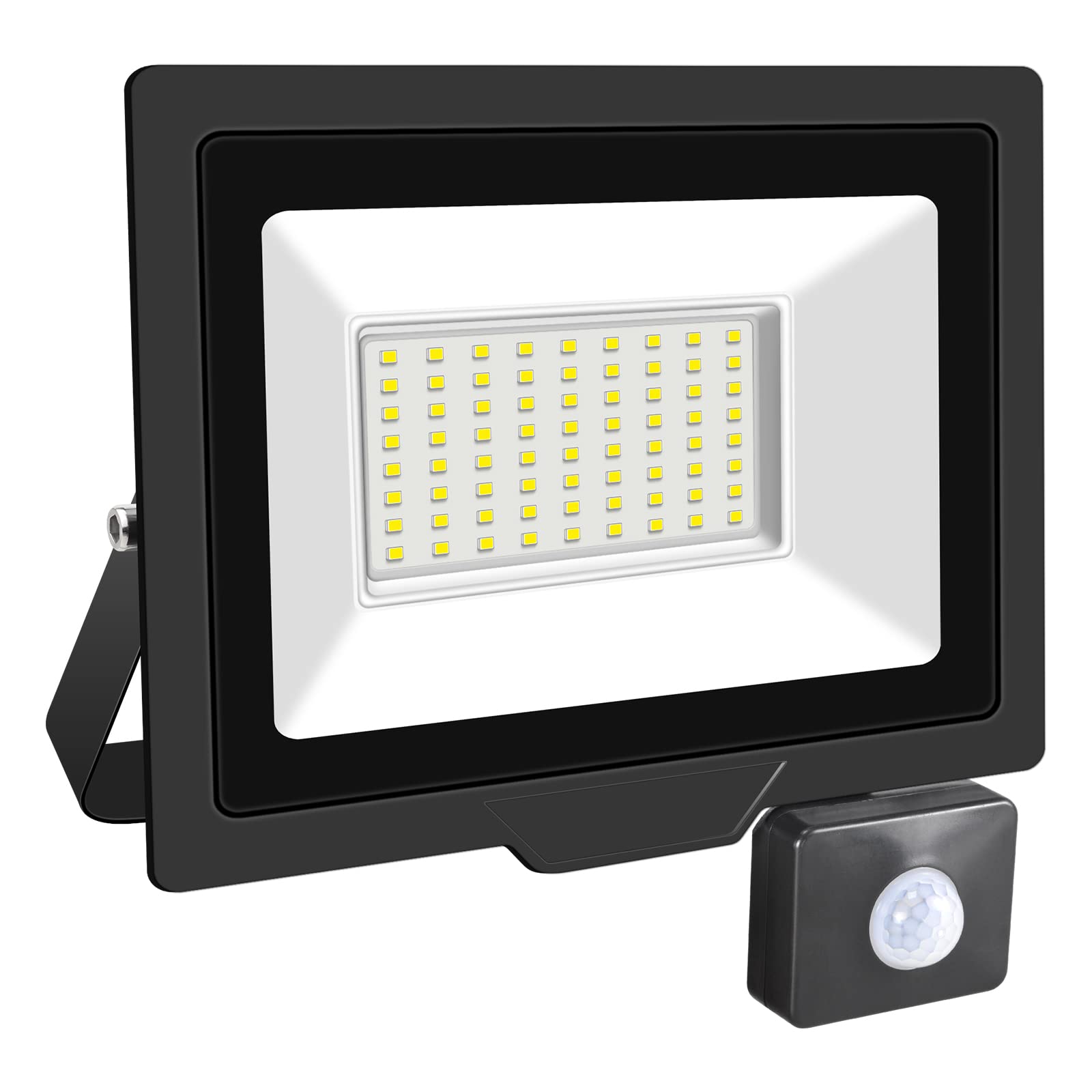 PICAA 50W LED Flood Lights Outdoor, Super Bright Security Lights with Motion Sensor, Waterproof Floodlight, Cold White (6500K) Wall Light, for Garden, Yard, Garage, Patio,Warehouse, Parking Lot