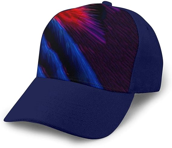 Miss Yan Baseballkappe aus blauem und rotem Samt (1) Gebogene Krempe