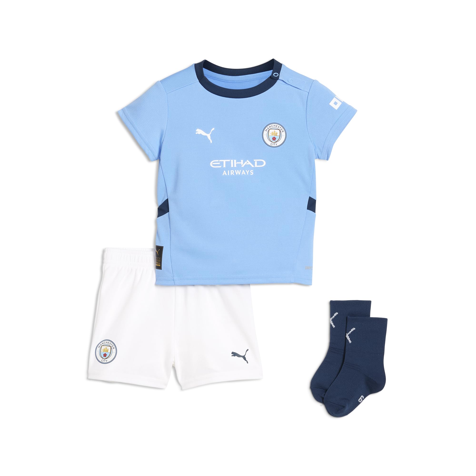 PUMA Manchester City Kids Home Baby Kit 2024/25 Season - Team Light Blue - Size: 9-12 Month