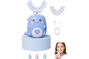 U-Shaped Sonic Toothbrush with 360° Cleaning, 3 Modes & LED Light, IPX7 Waterproof Electric Toothbrush for Adults and Kids, 6