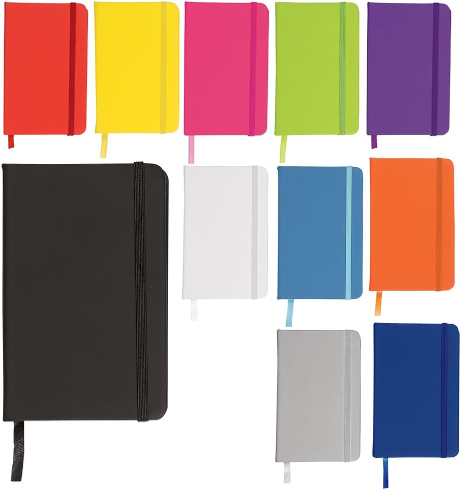 eBuyGB A6 Coloured Hardback Lined Paper Notebook, Orange, Pack of 1 - Image 4