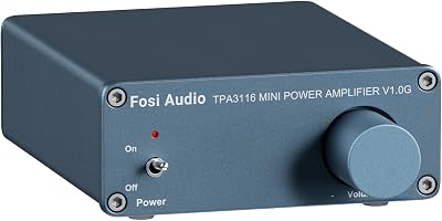Fosi Audio V1.0G 2 Channel Amplifier 50W x 2 TPA3116D2 19V Power Supply