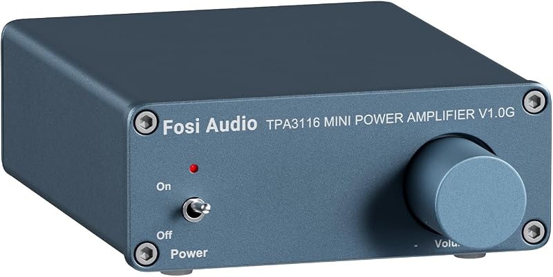 Fosi Audio V1.0G 2 Channel Amplifier 50W x 2 TPA3116D2 19V Power Supply