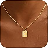 Fezodo Initial Necklaces for Women Girls, 14K Gold Plated Letter Necklace Teen Girl Gifts Trendy Stuff Birthday Gifts Stocking Stuffers for Teen Girls Women Jewelry