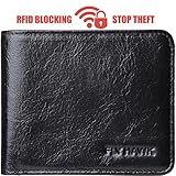 RFID Blocking Fold Wallets for Men Slim&Mini Mens Leather Credit card wallet