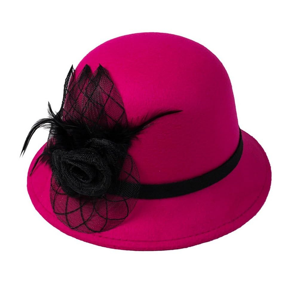 Women Women Vintage Wool Fedora Bowler 