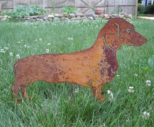 Dachshund Garden Stake / Garden Art / Pet Memorial / Lawn Spike / Shadow / Cut Out / Metal / Silhouette / Spike