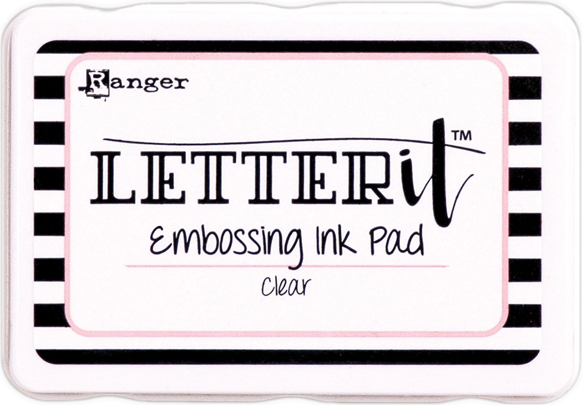 Ranger LEI58809 Clear Embossing Ink Pad, Synthetic Material, White, 5.7 x 8.1 x 1.9 cm
