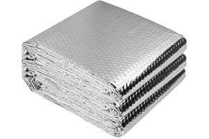 Feuille d'isolation thermique à bulles en mousse d'aluminium réfléchissante pour fenêtre, toit de camping-car, porte de garag