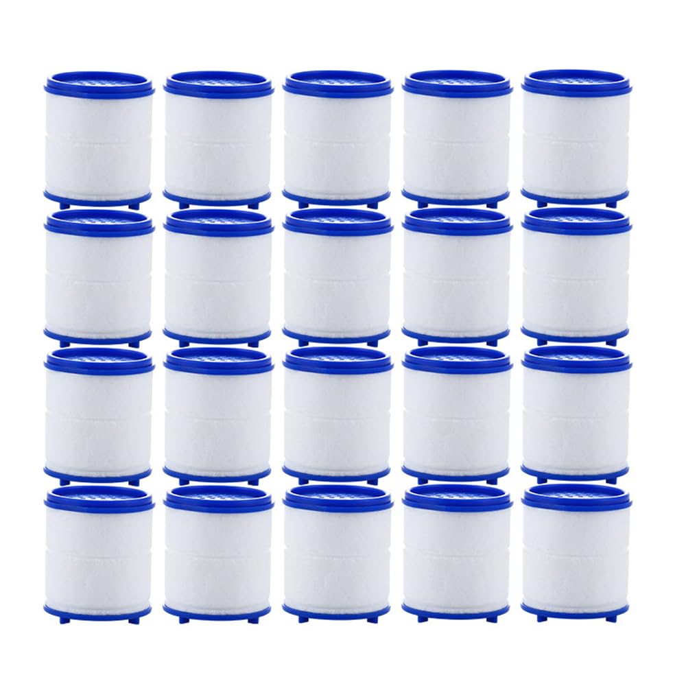 yufana 20 Pack Filter Elements for Tap Filters, Water Filter Tap, Water Filter Tap Made of Cotton, Limescale Filter Tap, for Kitchen Taps and Bathroom Showers