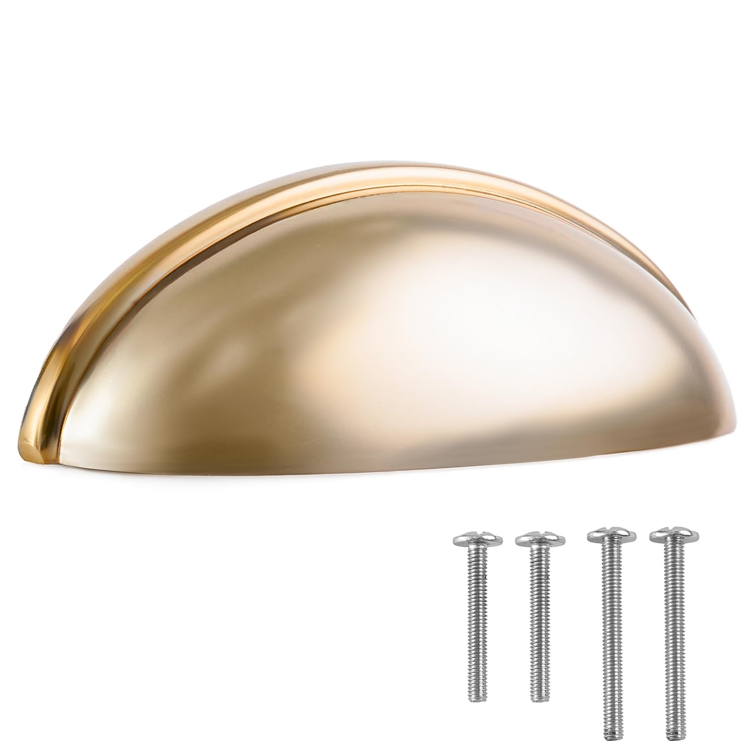 Photo 1 of FIGO HOME 3 Inch Hole to Hole Drawer Pulls - 10 Pack - Cabinet Cup Pulls - Cup Pulls for Cabinets and Drawers - Gold Drawer Pulls - Furniture, Kitchen & Cabinet Hardware