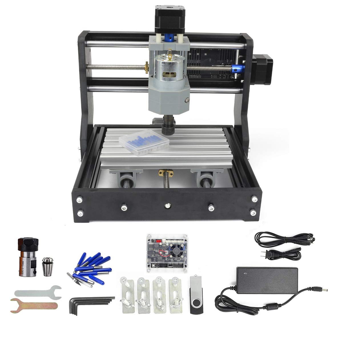 RATTMMOTOR CNC Router 1610 Pro Milling Engraving Machine 3 Axis GRBL Control ER11 Engraver Milling Machine for Wood PVC PCB CNC Milling Machine DIY Engraving