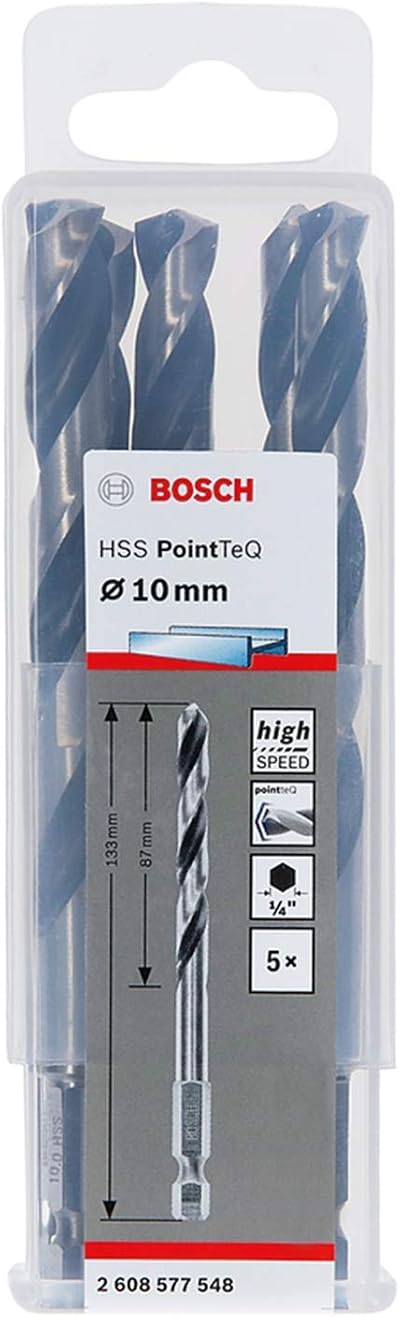 Bosch Professional 10pc PointTeQ Hex Drill Bit Ø10.0 mm 133 mm ¼” Shank