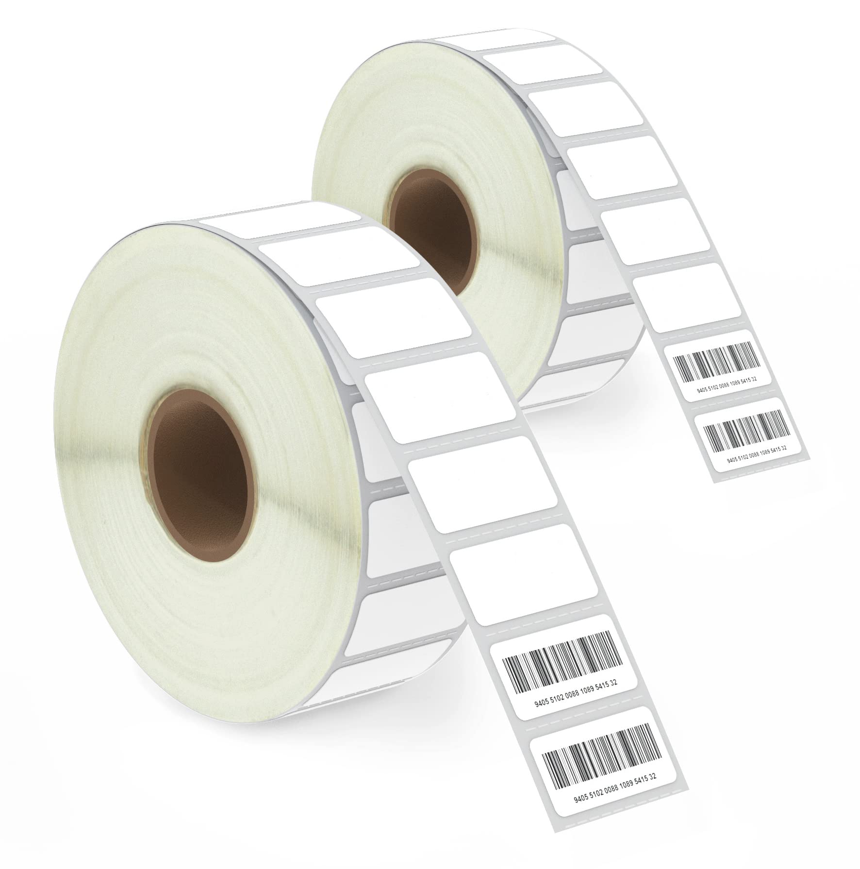 BETCKEY - 25mm x 13mm(1 in x 0.5 in) Small Thermal Labels, 2430 Perforated Stickers per Roll Compatible with Zebra & More Printers [2 Roll/4860 Labels]