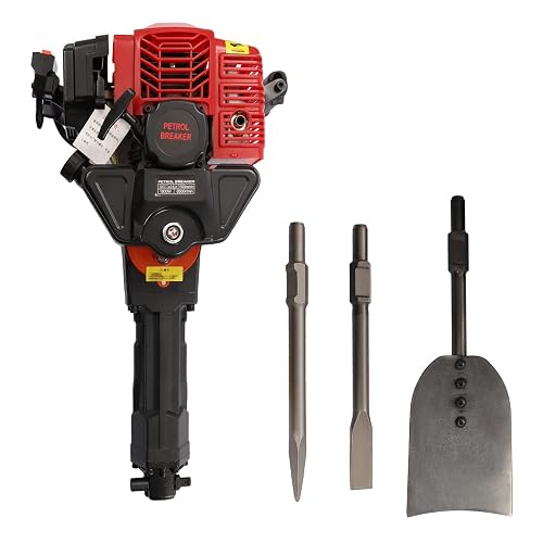 52CC 2-Stroke Gas Trench Digger - Handheld Post Hole Digger For Garden & Farm Use
