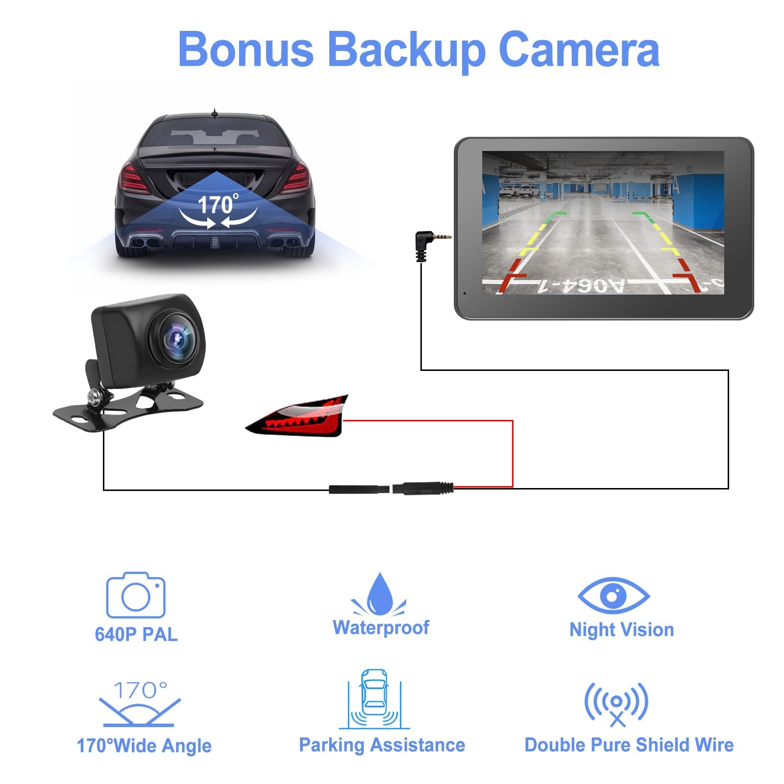 【Hieha】 2025 Wireless Portable Carplay and Android Auto, Carplay Screen for Car with Mirror Link/AUX/FM,7