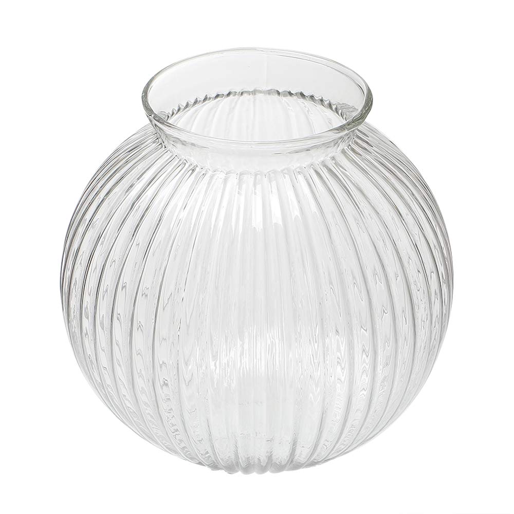 Yosoan Industrial Transparent Glass Shade Replacement Lampshade for Loft Bar DIY Ceiling Pendant Light Wall Light (Ribber Shade)