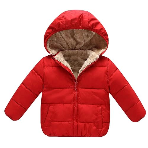 Baby Girls Boys' Winter Fleece Jackets with Hooded Toddler Cotton