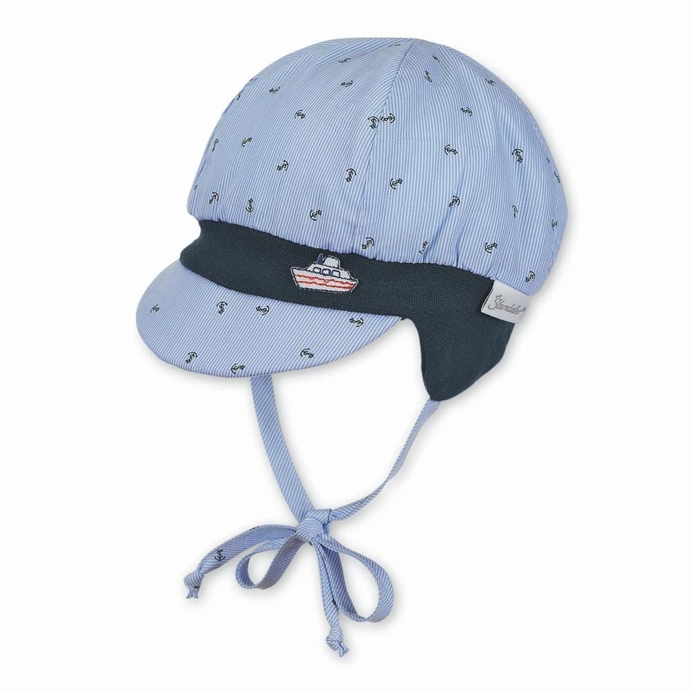 Sterntaler Hat with Visor and Chin Strap, Age: 4-5 Months, Size: 41, Light Blue (Sky)