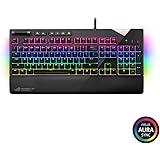 ASUS ROG Strix Flare RGB Mechanical Gaming Keyboard Cherry MX Red with USB Pass Through, Underglow and Aura Sync
