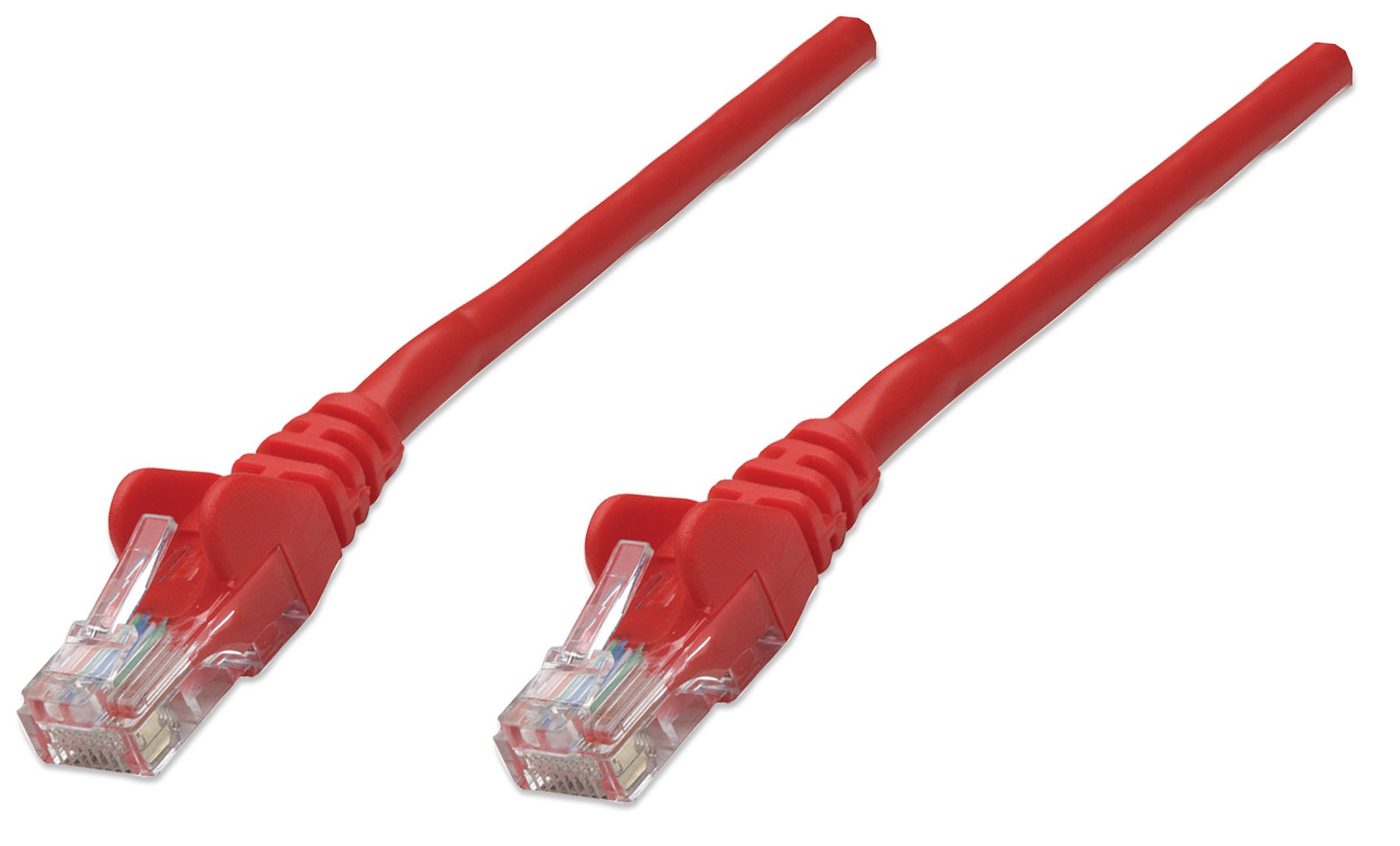 Intellinet Network Patch Cable, Cat6, 3m, Red, CCA, U/UTP, PVC, RJ45, Gold Plated Contacts, Snagless, Booted, Polybag