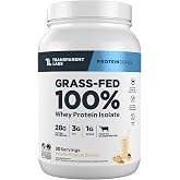 Transparent Labs Whey Protein Isolate - 30 Servings, Vanilla Peanut Butter | Grass-Fed, Naturally Flavored, Gluten Free Whey Protein Powder with 28g of Protein per Serving &amp; 9 Amino Acids