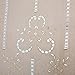 ZHH Handmade Cotton Crochet Lace Curtain Hollow Flower Curtain 27 by 59-Inch (One Piece), Beige