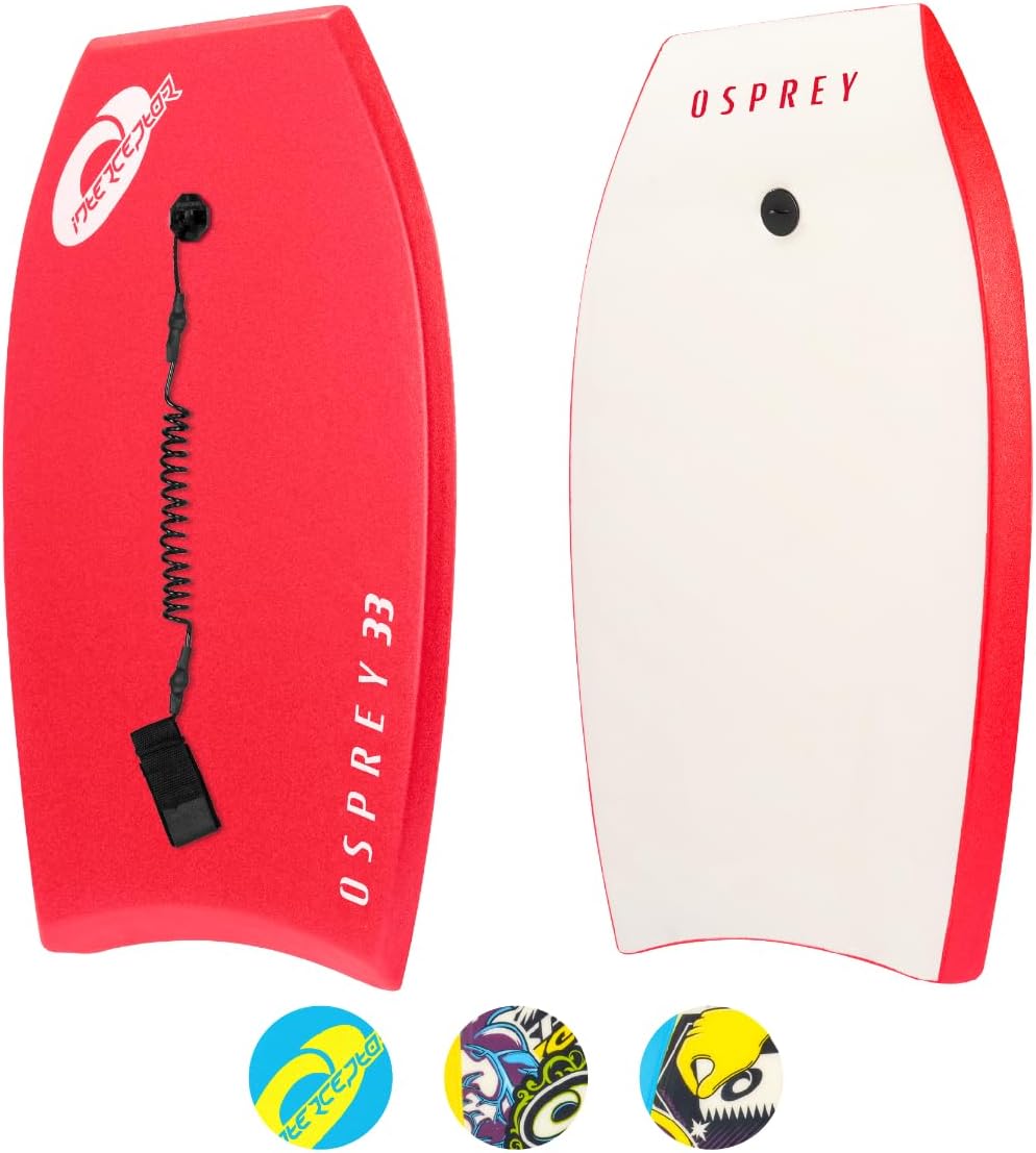 Osprey 37 Inch Bodyboard with Leash for Kids and Small Adults