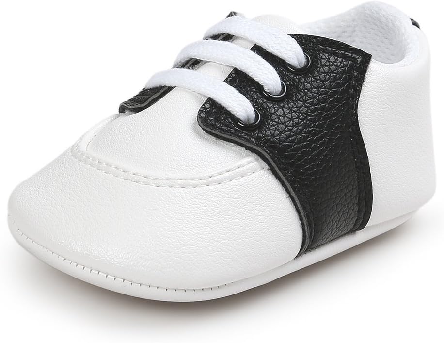 Fire Frog Baby Saddle Shoes for Boys Girl Infant Toddlers Lace-up Sneakers