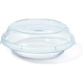 OXO Good Grips Glass Pie Plate | 9 in, Includes Leakproof Lid, Glass, Freezer-to-Oven Safe, Pies &amp; Quiches, Dishwasher Safe, Microwave Safe