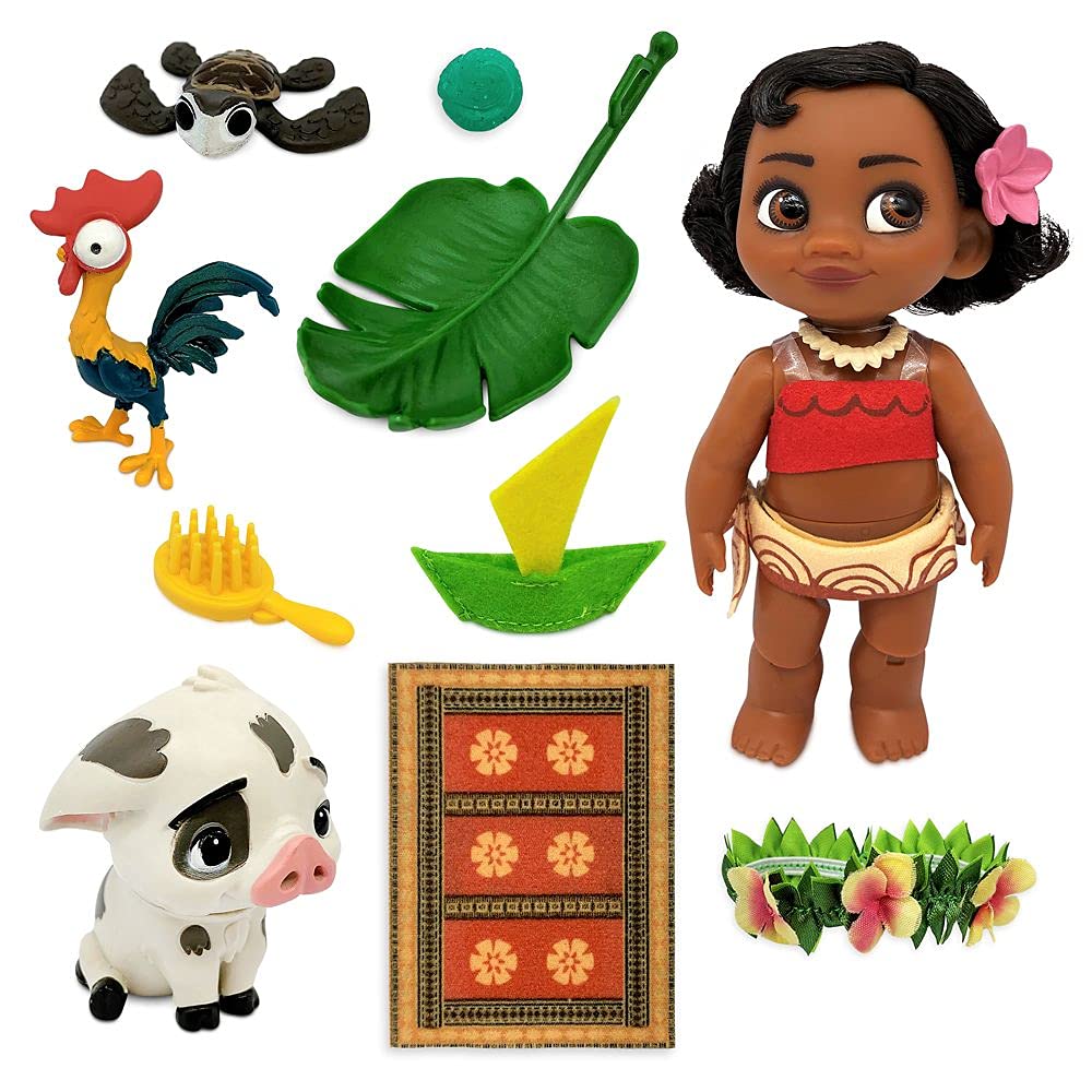 Disney Moana Animators' Collection Mini Doll Play Set – 5 Inches, Multicolored